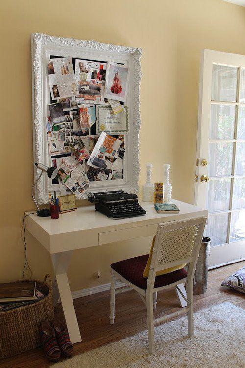 รูปภาพ:https://www.loombrand.com/wp-content/uploads/2016/01/Use-a-vintage-painting-frame-for-your-inspiration-board-in-this-lovely-home-office.jpg