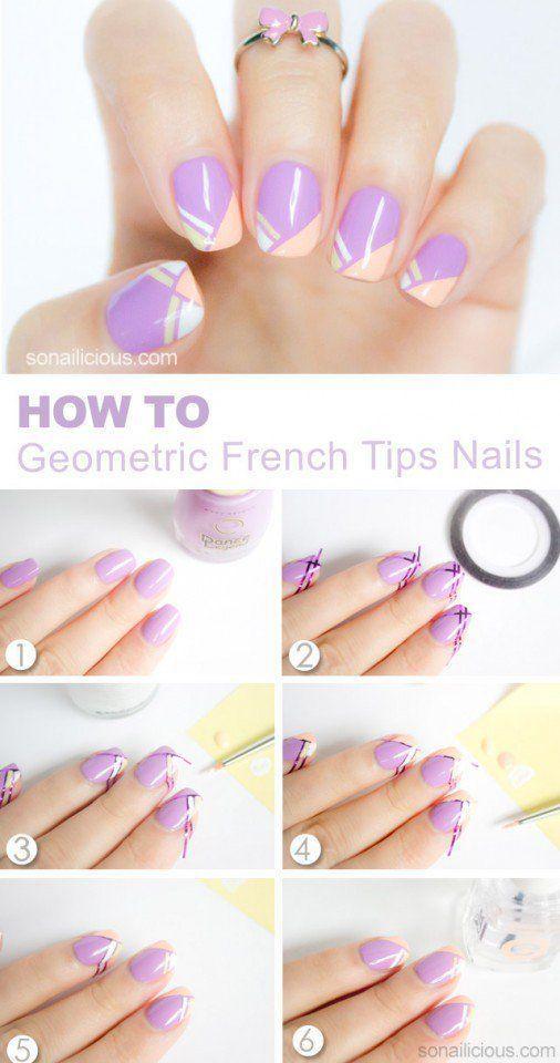 รูปภาพ:http://www.prettydesigns.com/wp-content/uploads/2016/03/French-Tips-Nail-Design-Tutorial.jpg