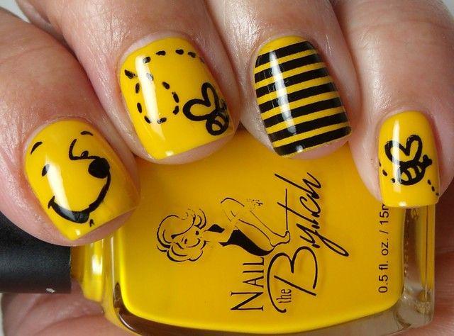 รูปภาพ:http://lookingfancy.com/wp-content/uploads/2013/06/Bee-Nails-e1370589009932.jpg