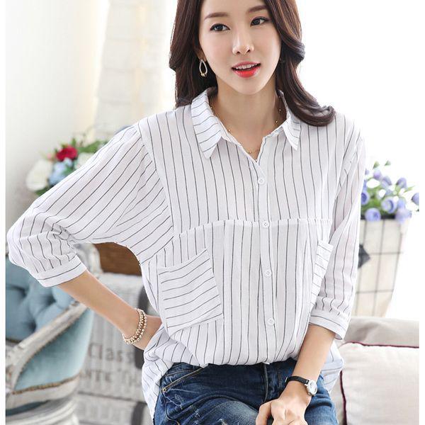 รูปภาพ:http://g03.a.alicdn.com/kf/HTB1FipFIXXXXXapXFXXq6xXFXXXx/Striped-Shirt-Office-2015-Summer-New-Korean-Three-Quarter-Shirts-font-b-Women-b-font-Blouse.jpg