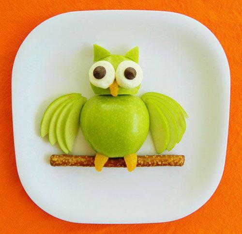รูปภาพ:http://onelittleproject.com/wp-content/uploads/2015/09/Apple-Owl-Fruit-Snack.jpg