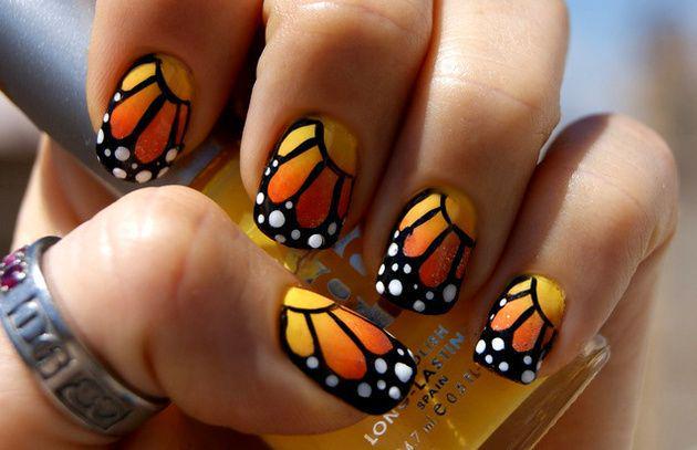 รูปภาพ:http://static.becomegorgeous.com/img/arts/2014/2/diy-butterfly-nail-art/main/Monarch_butterfly_nail_design_content.jpg