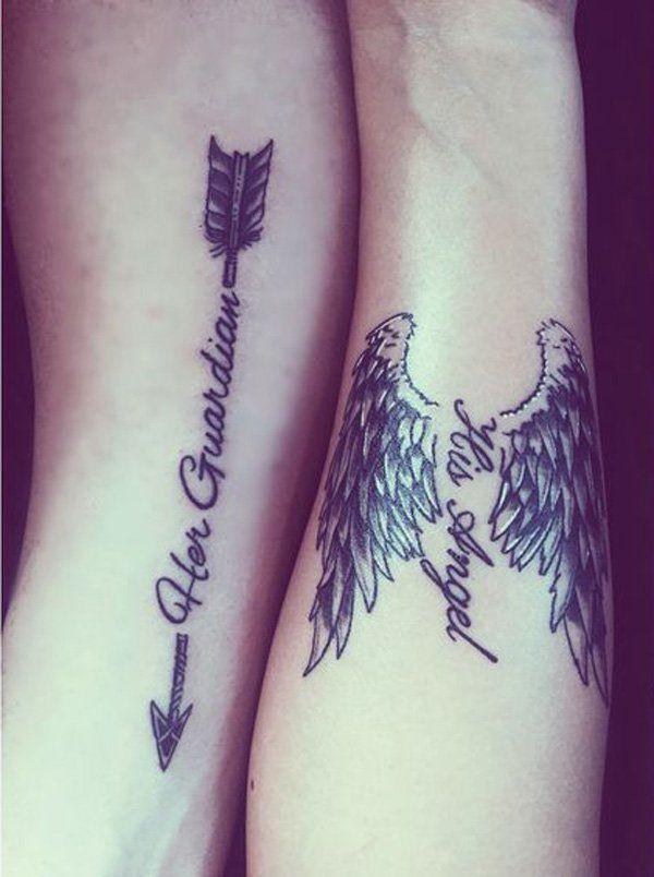 รูปภาพ:http://www.cuded.com/wp-content/uploads/2016/07/Me-and-my-loves-couple-tattoo-we-created.-Her-Guardian-His-Angel.jpg
