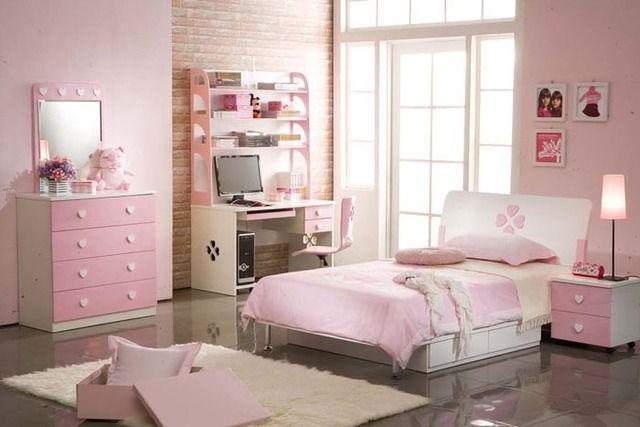 รูปภาพ:http://housely.com/wp-content/uploads/2016/08/girls-bedroom-home-design-white-rug-dark-floor-pastel-color-of-pink-wall-paints-unplastered-wall-pink-bedside-lamp.jpg