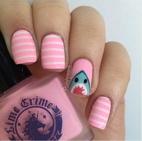 รูปภาพ:http://bmodish.com/wp-content/uploads/2016/02/pink-shark-nail-art-bmodish.jpg
