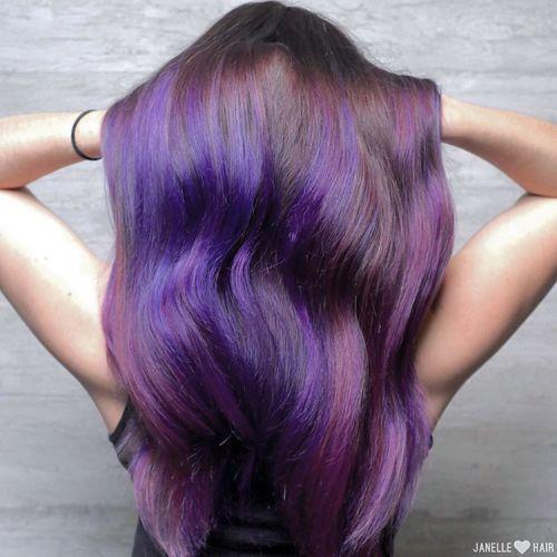 รูปภาพ:http://i0.wp.com/therighthairstyles.com/wp-content/uploads/2016/09/11-Purple-balayage-for-long-brown-hair.jpg?resize=500%2C500
