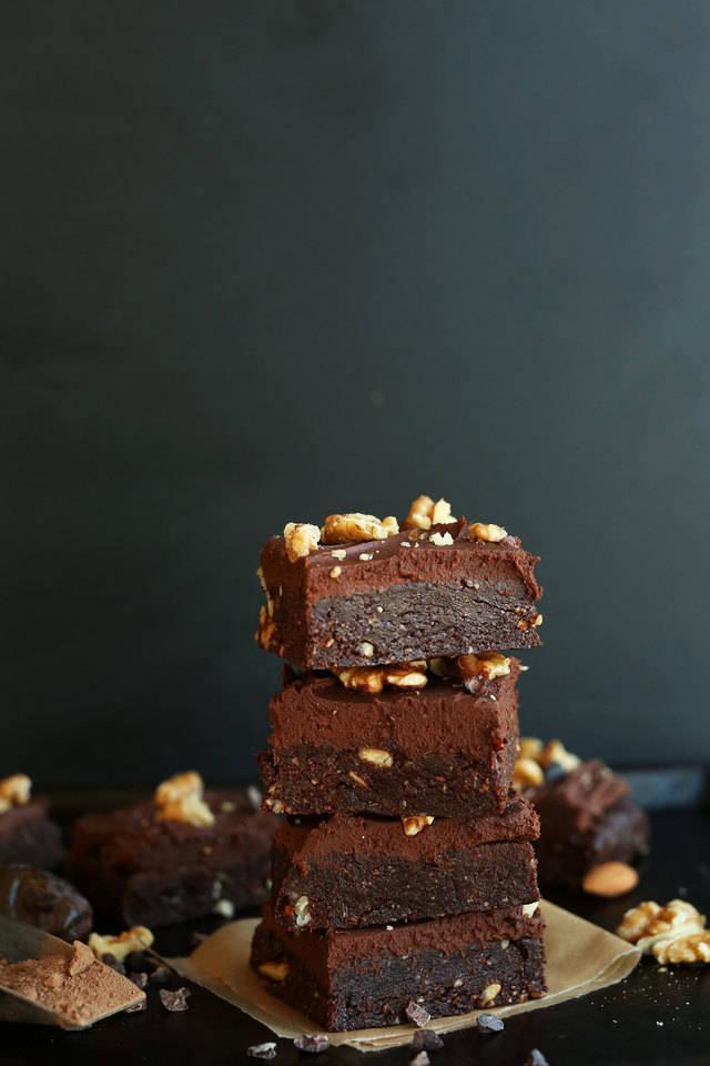 รูปภาพ:http://cdn.minimalistbaker.com/wp-content/uploads/2015/03/THE-BEST-Raw-Vegan-Brownies-with-a-simple-coconut-oil-based-Chocolate-Ganache-Frosting-vegan-glutenfree-brownies.jpg