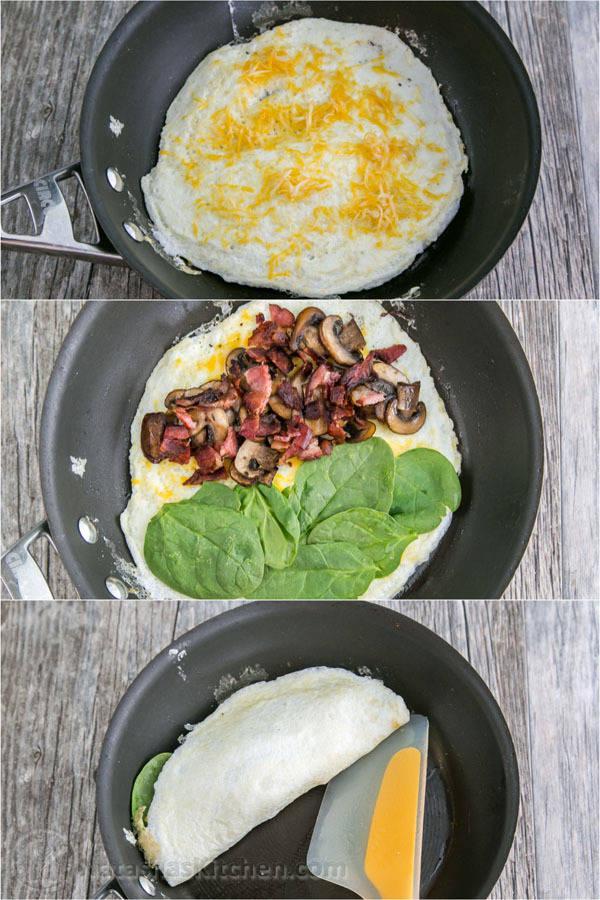 รูปภาพ:http://natashaskitchen.com/wp-content/uploads/2015/06/Bacon-Spinach-Mushroom-Egg-White-Omelette-9.jpg