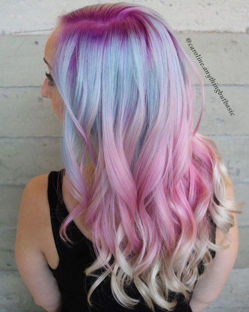 รูปภาพ:http://i2.wp.com/therighthairstyles.com/wp-content/uploads/2016/10/9-pink-and-blue-pastel-hair.jpg?resize=500%2C625