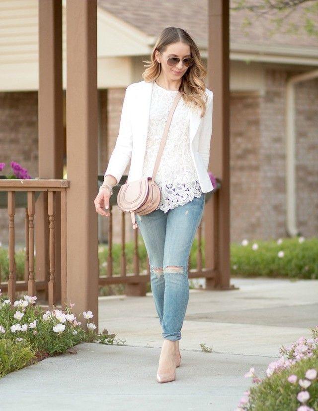 รูปภาพ:http://glamour-zine.glamourzine.netdna-cdn.com/wp-content/uploads/2016/03/classy-outfit-chloe-marcie-small-leather-bag-kate-spade-nude-pointed-toe-heels-womens-white-blazer-lace-tank-top-current-elliott-stiletto-jeans.jpg