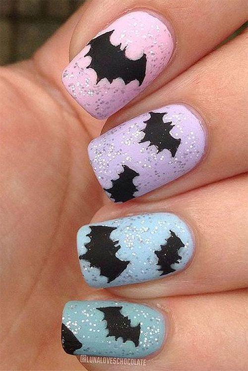 รูปภาพ:http://fabnailartdesigns.com/wp-content/uploads/2015/07/12-Halloween-Bat-Nail-Art-Designs-Ideas-Stickers-2015-5.jpg