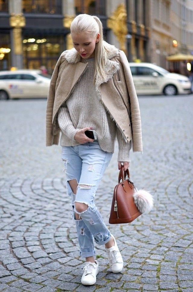 รูปภาพ:http://bmodish.com/wp-content/uploads/2016/01/neutral-knit-sweater-with-shearling-jacket-casual-fall-outfit-bmodish.jpg