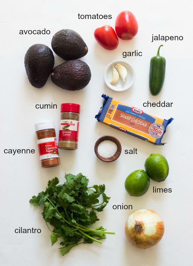 รูปภาพ:http://www.littlebroken.com/wp-content/uploads/2016/06/Cheesy-Guacamole-Ingredients.jpg
