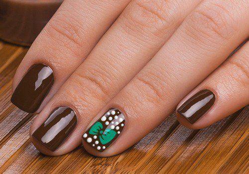 รูปภาพ:http://fashionsy.com/wp-content/uploads/2014/10/brown-nails-green-bow-nail-art-design.jpg