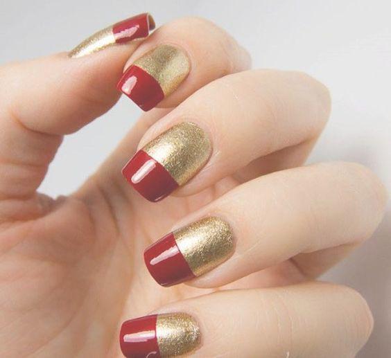 รูปภาพ:http://nailartstyle.com/wp-content/uploads/2016/06/20-red-and-gold-nails.jpeg