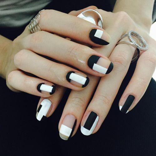 รูปภาพ:http://www.prettydesigns.com/wp-content/uploads/2016/08/Black-and-White-Nails.jpg