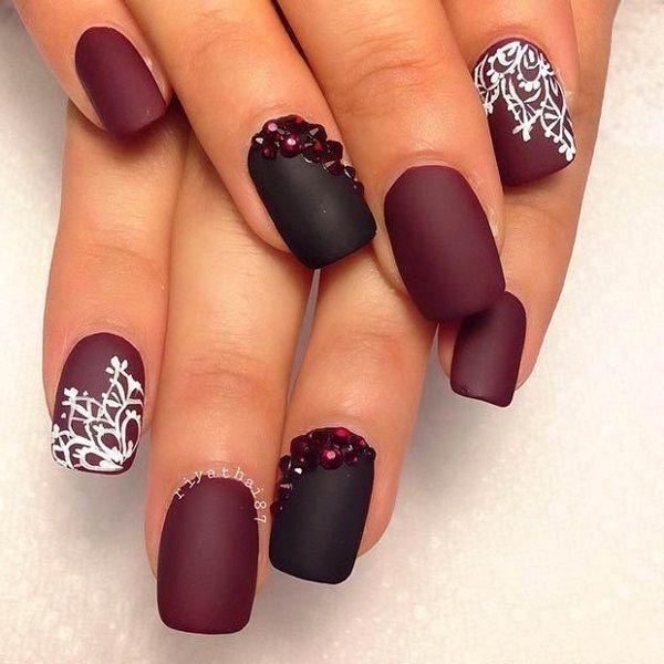 รูปภาพ:http://nenuno.co.uk/wp-content/uploads/2016/08/Maroon-Nails-Design-13.jpg