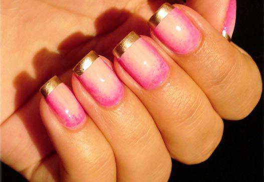 รูปภาพ:http://favnails.com/img/pink-gradient-gold-tip-nails.jpg