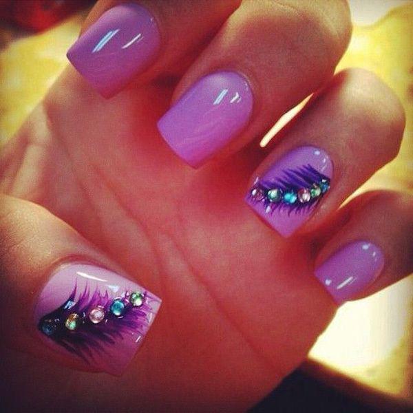 รูปภาพ:http://nenuno.co.uk/wp-content/uploads/2015/10/cute-purple-feather-nails.jpg