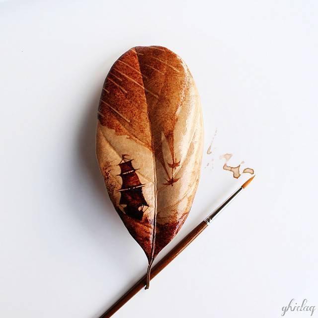 รูปภาพ:http://static.boredpanda.com/blog/wp-content/uploads/2015/07/coffee-painting-leaf-grounds-ghidaq-al-nizar-coffeetopia-26.jpg