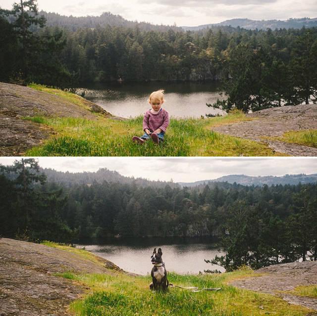 รูปภาพ:http://static.boredpanda.com/blog/wp-content/uploads/2015/07/I-Photograph-My-Daughter-And-Dog-In-The-Same-Setting7__880.jpg