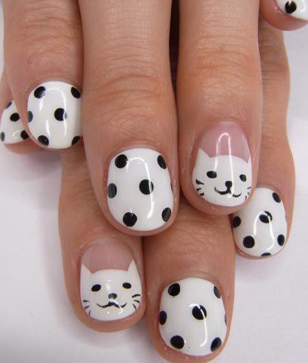 รูปภาพ:http://stylesweekly.com/wp-content/uploads/2015/12/Cats-and-Dots-Nail-Design-for-Short-Nails.jpg