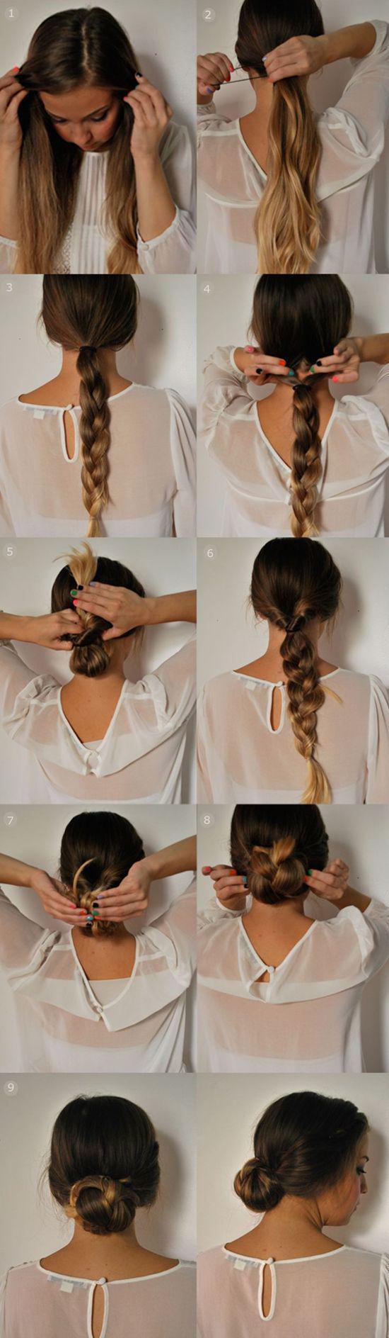 รูปภาพ:http://hairstylesweekly.com/images/2015/01/Quick-5-minutes-updo-braided-ponytail-updo.jpg