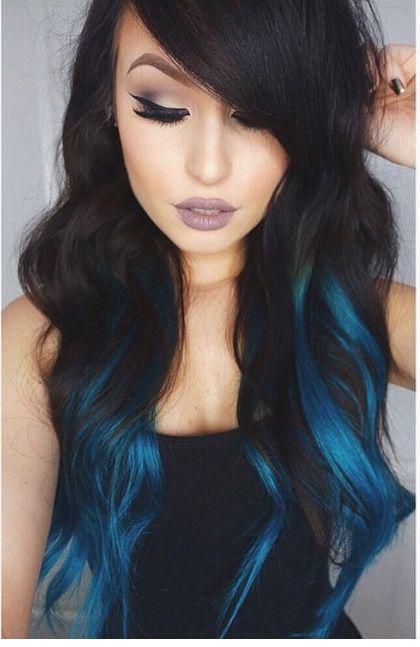 รูปภาพ:http://hairstylehub.com/wp-content/uploads/2017/01/Blue-Streak-Ombre.jpg