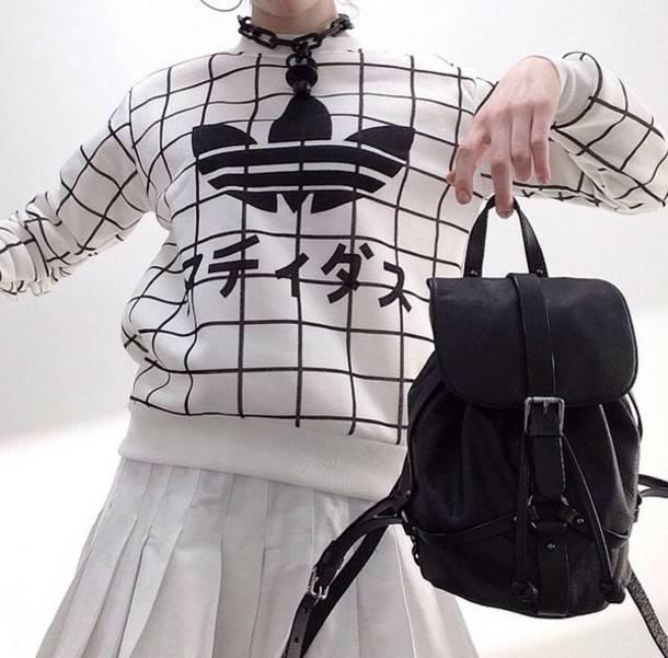 รูปภาพ:http://d3gogdv4costob.cloudfront.net/g4qxmv-l-610x610-sweater-cute-sweet-kawaii-black+white-blackfashion-grunge-softgrunge-grid-charlie+barker-joanna+kuchta-adidas-nike-black-white-japanese+fashion-jfashion-korean+fashion-kfashion-pas.jpg