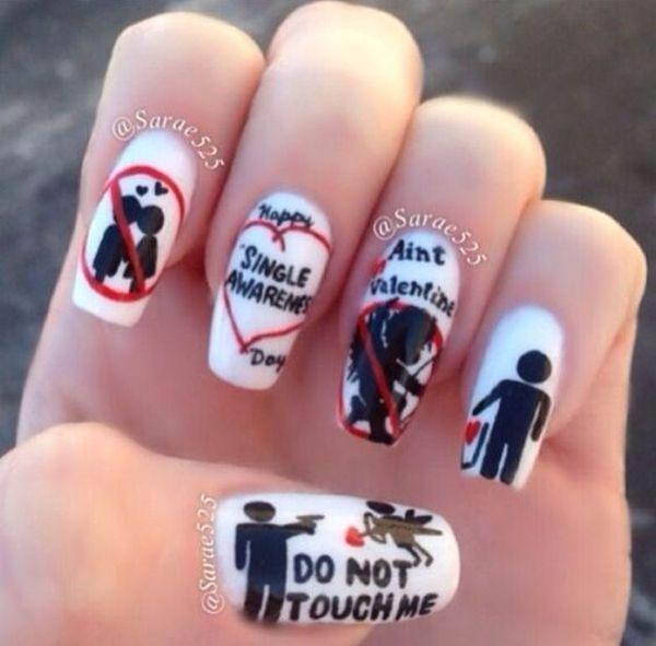 รูปภาพ:http://www.fashiondioxide.com/wp-content/uploads/2016/12/20-Disastrously-Festive-Anti-Valentine-Nail-Arts-for-those-who-arent-in-love-this-year-3.jpg