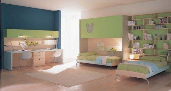 รูปภาพ:http://www.qisiq.com/6/2013/08/Modern-Natural-Blue-Green-Pastel-Color-Bedroom-for-Two-Kids.jpg