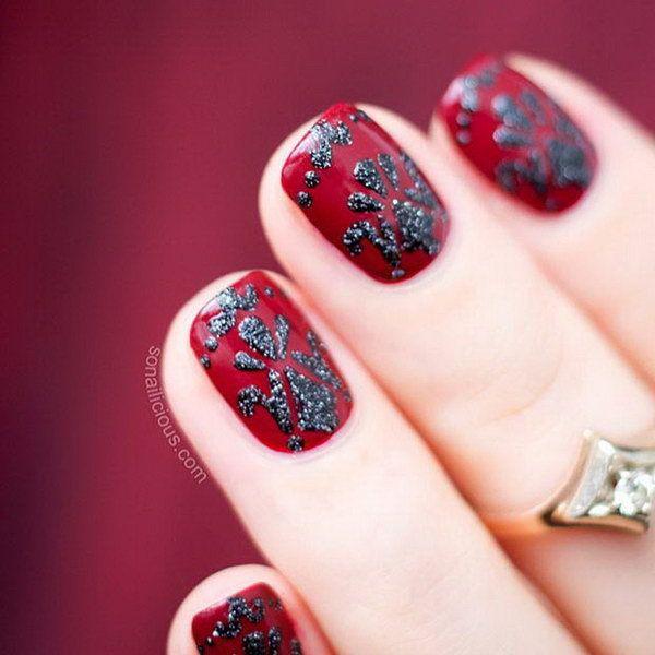 รูปภาพ:http://ideastand.com/wp-content/uploads/2016/01/red-and-black-nail-designs/13-red-black-nail-designs.jpg