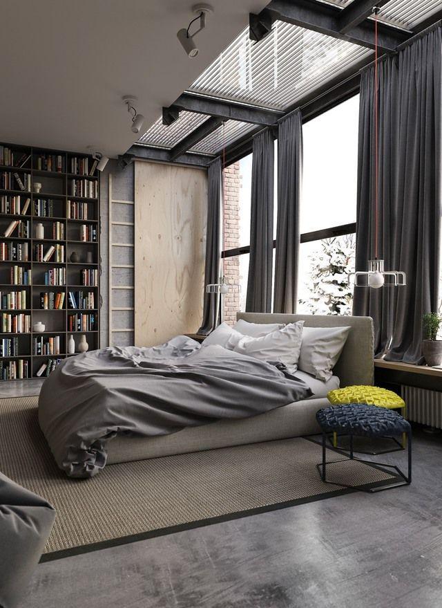 รูปภาพ:http://www.dwellingdecor.com/wp-content/uploads/2016/05/gray-industrial-bedroom-decor.jpg
