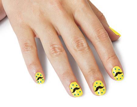 รูปภาพ:http://www.buzzle.com/images/nail-art/nail-designs/yellow-nails-mustache-toothpick-art.jpg