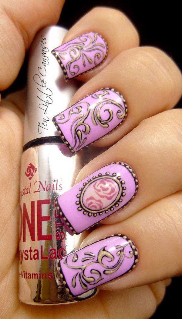 รูปภาพ:http://hative.com/wp-content/uploads/2015/07/purple-nails/1-24-purple-nail-art-designs.jpg