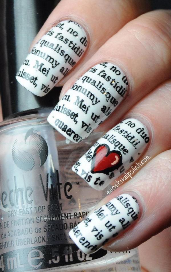 รูปภาพ:http://hative.com/wp-content/uploads/2014/10/newspaper-nail-art-ideas/18-newspaper-nail-idea.jpg