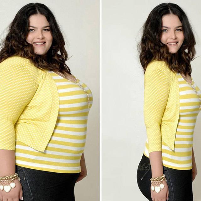 ตัวอย่าง ภาพหน้าปก:ภาพ Photoshop สาวอวบ สร้างกำลังใจ "ลดความอ้วน"