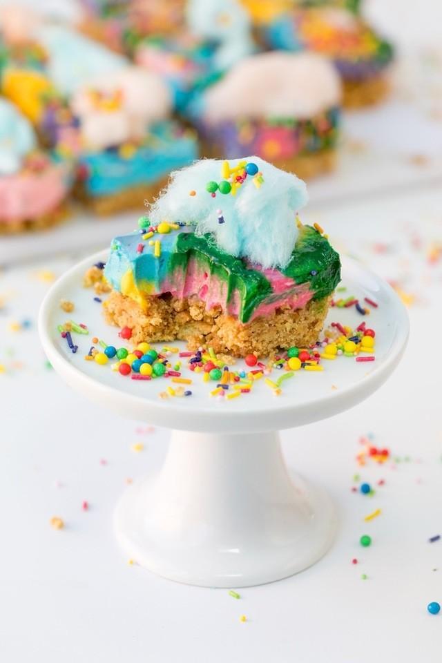 รูปภาพ:https://images.britcdn.com/wp-content/uploads/2017/05/Rainbow-Cheesecake-Bars-recipe-tall1.jpg?fit=max&w=800