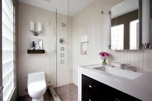 รูปภาพ:http://neurostis.com/wp-content/uploads/2017/01/cute-small-modern-master-bathroom-21-minimalist-surprising-contemporary-single-white-concrete-sink-and-black-wooden-drawer-vanity-bath-ideas-also-floating-shelves-over-toilet-glass-divider-room-shower.jpg