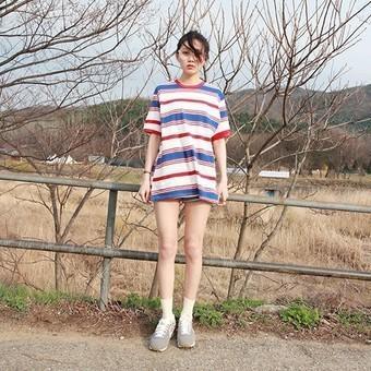 รูปภาพ:https://ae01.alicdn.com/kf/HTB10KZGQVXXXXcJXpXXq6xXFXXXy/-font-b-Korea-b-font-Style-Straight-T-shirt-Dress-Women-Simple-White-V-neck.jpg
