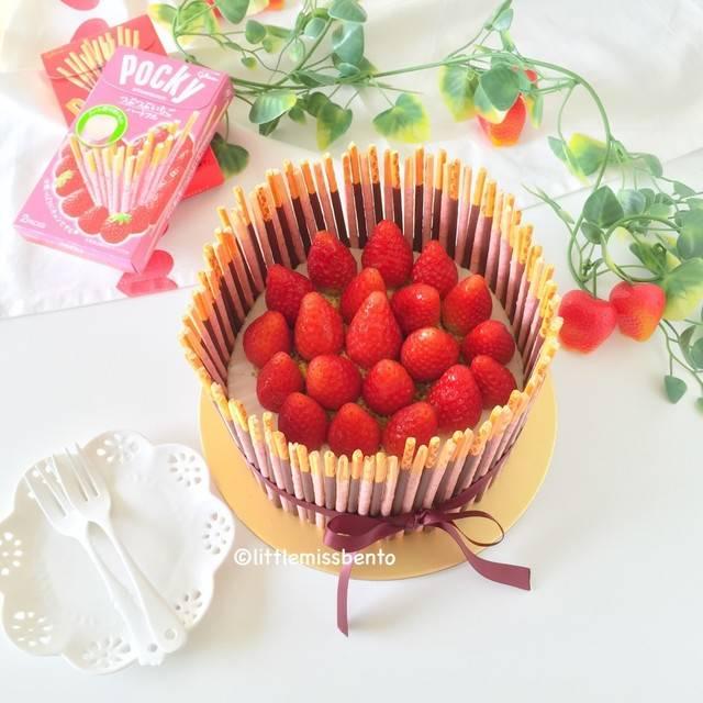 ภาพประกอบบทความ ชวนมาทำ " Pocky Strawberry Shortcake " มุ้งมิ้งจนไม่กล้ากิน!