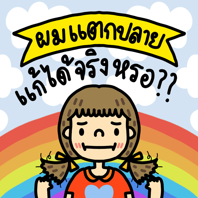 ตัวอย่าง ภาพหน้าปก:ผมแตกปลาย แก้ได้จริงหรอ?