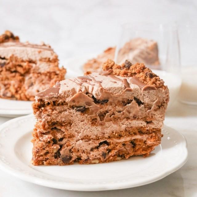 ตัวอย่าง ภาพหน้าปก:Chocolate Chip Cookie Icebox Cake สูตรเค้กไอศครีมคุกกี้ช็อกโกแลตชิพ ลืมนับแคลเลยค่ะซิส!