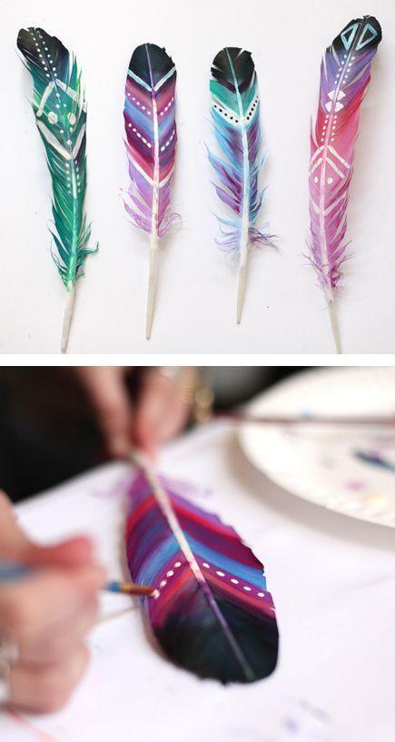 รูปภาพ:http://www.prettydesigns.com/wp-content/uploads/2015/12/DIY-Painted-Feathers.jpg