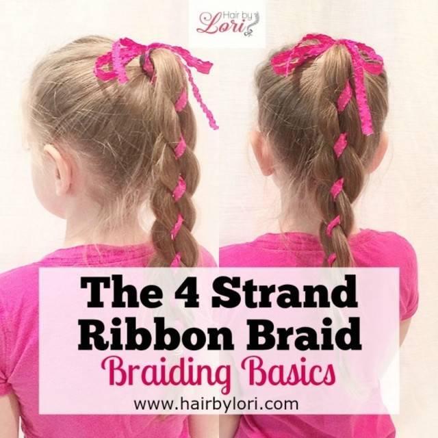 ตัวอย่าง ภาพหน้าปก:' Four Strand Ribbon Braid ' ทรงผมเปีย น่ารัก จากริบบิ้น