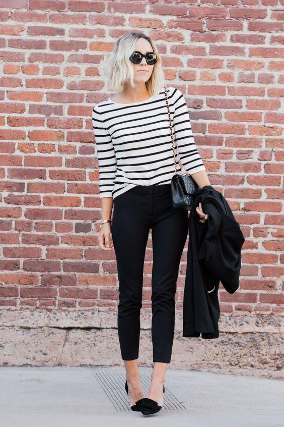 รูปภาพ:http://i.styleoholic.com/2017/08/09-black-cropped-pants-a-black-and-white-striped-top-black-bow-heels-for-a-casual-business-look.jpg