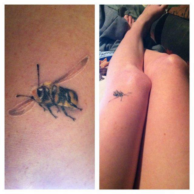 รูปภาพ:https://www.askideas.com/media/29/Little-Bee-Tattoo-On-Girl-Left-Knee.jpg