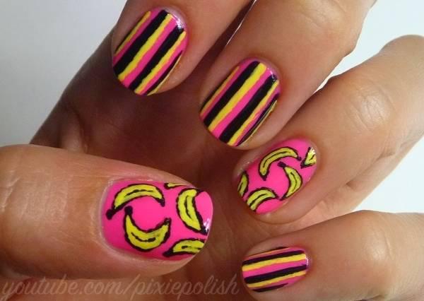 รูปภาพ:http://entertainmentmesh.com/wp-content/uploads/2013/06/Banana-Stripe-Nail-Art.jpg