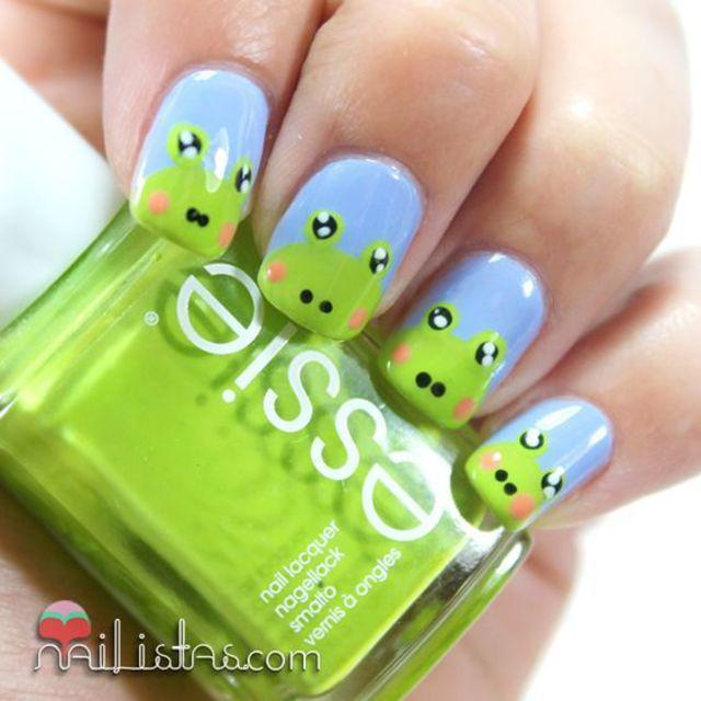 ภาพประกอบบทความ เตรียมส่งท้ายหน้าฝน กับ ไอเดียเพ้นท์เล็บ "Frog Nails" เจ้ากบตัวจิ๋วโทนสีเขียว สุดน่ารัก!