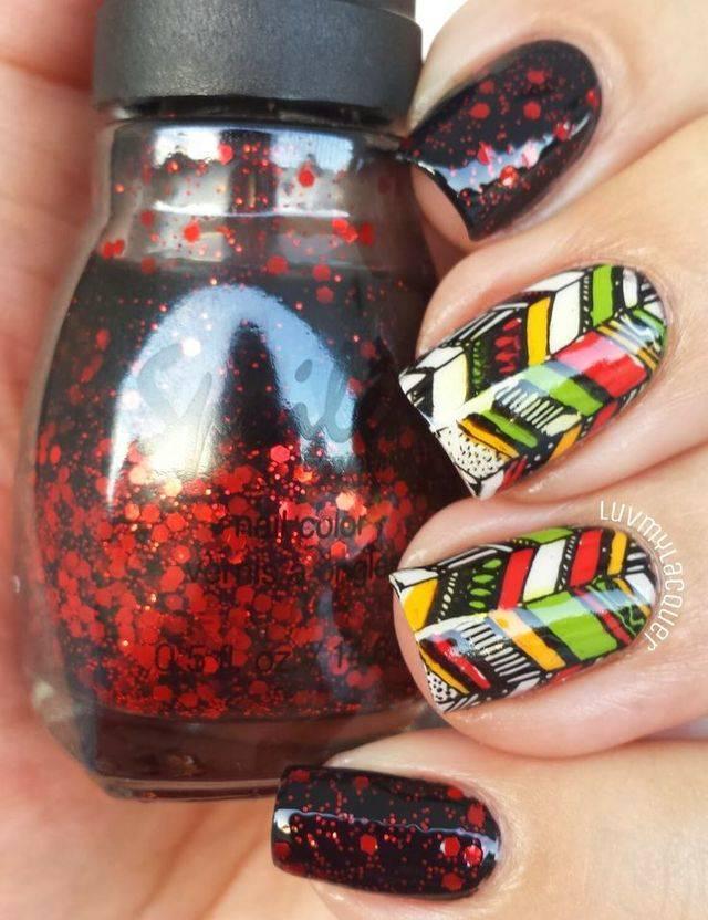 รูปภาพ:http://shortnaildesigns.net/wp-content/uploads/2015/07/Deep-Red-Glitter-Nail-Design.jpg